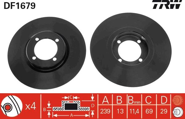 TRW DF1679 - Kočioni disk www.molydon.hr