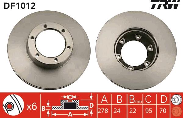 TRW DF1012 - Kočioni disk www.molydon.hr