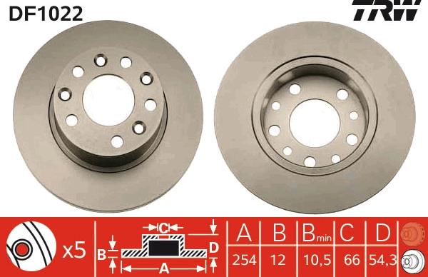 TRW DF1022 - Kočioni disk www.molydon.hr