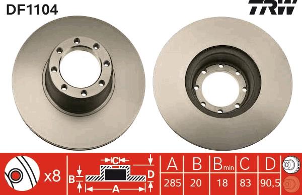 TRW DF1104 - Kočioni disk www.molydon.hr