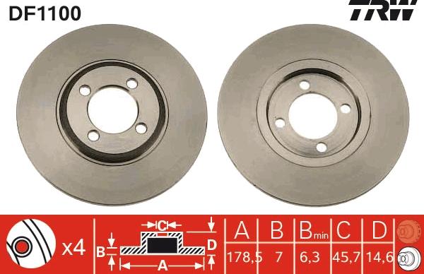 TRW DF1100 - Kočioni disk www.molydon.hr