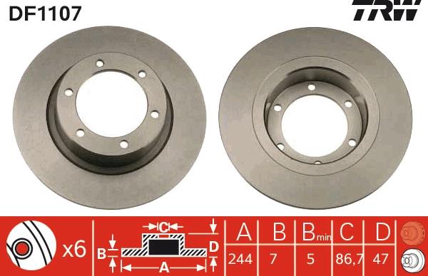 TRW DF1107 - Kočioni disk www.molydon.hr