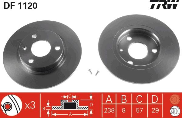 TRW DF1120 - Kočioni disk www.molydon.hr