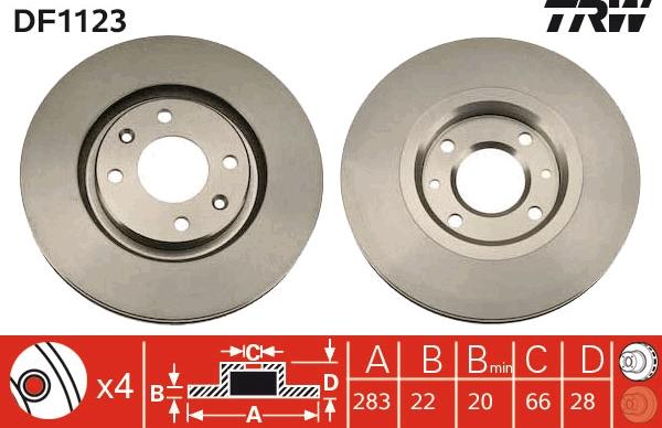 TRW DF1123 - Kočioni disk www.molydon.hr