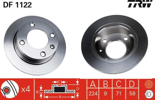 TRW DF1122 - Kočioni disk www.molydon.hr