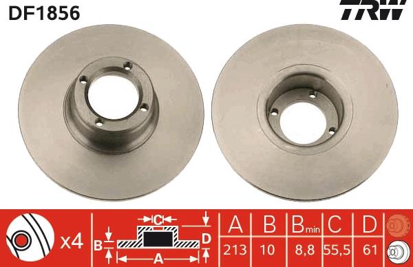 TRW DF1856 - Kočioni disk www.molydon.hr