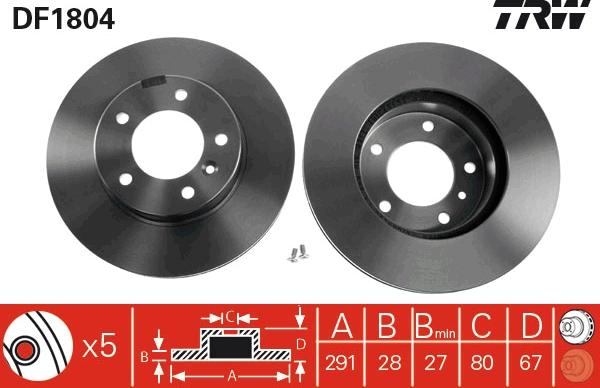 TRW DF1804 - Kočioni disk www.molydon.hr