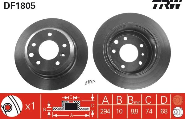 TRW DF1805 - Kočioni disk www.molydon.hr