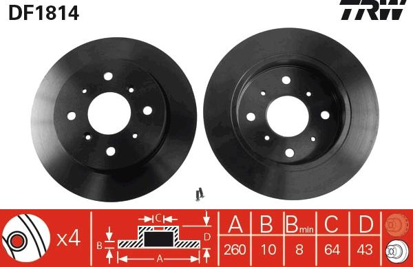 TRW DF1814 - Kočioni disk www.molydon.hr