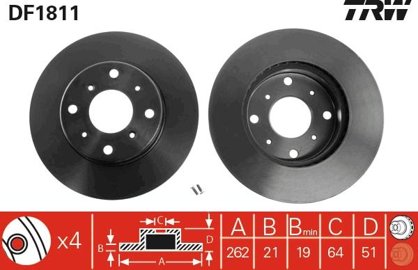 TRW DF1811 - Kočioni disk www.molydon.hr