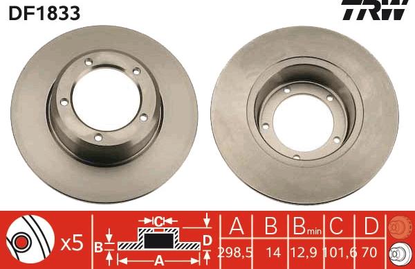 TRW DF1833 - Kočioni disk www.molydon.hr