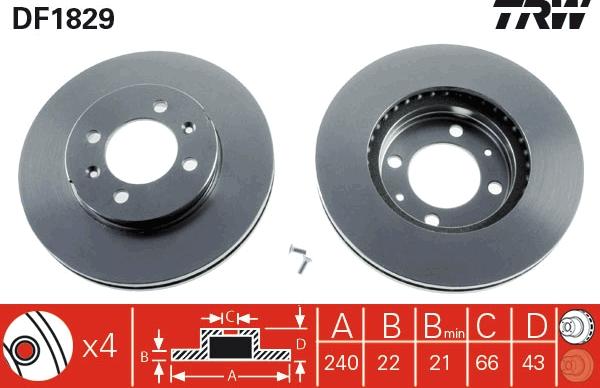 TRW DF1829 - Kočioni disk www.molydon.hr