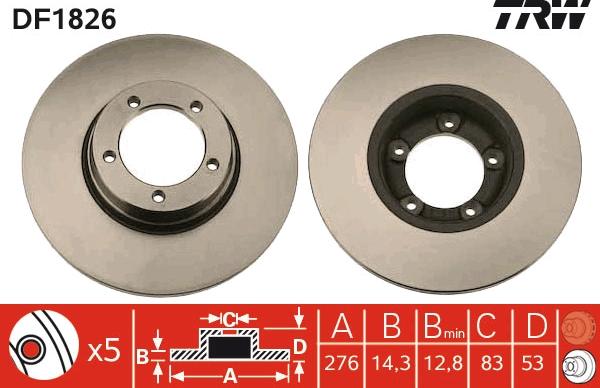 TRW DF1826 - Kočioni disk www.molydon.hr