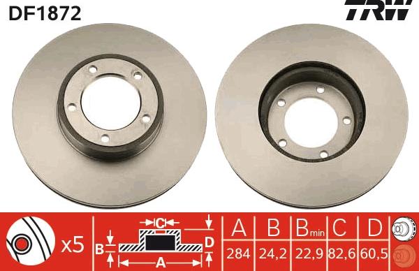 TRW DF1872 - Kočioni disk www.molydon.hr