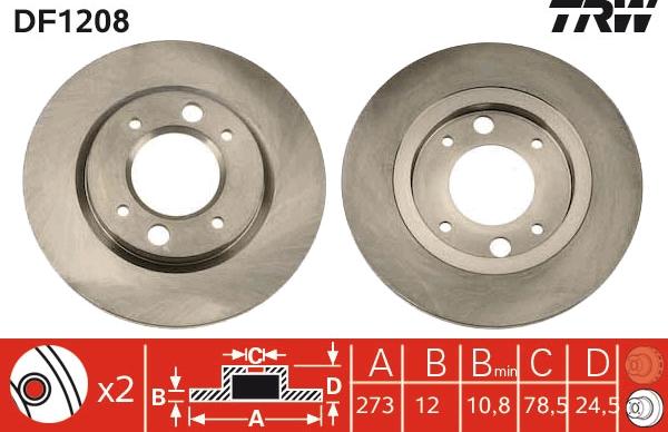 TRW DF1208 - Kočioni disk www.molydon.hr