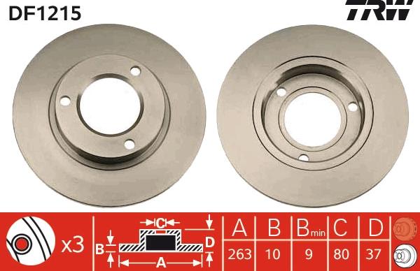 TRW DF1215 - Kočioni disk www.molydon.hr