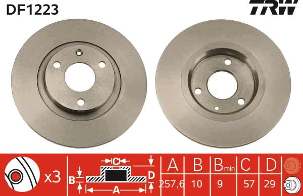 TRW DF1223 - Kočioni disk www.molydon.hr