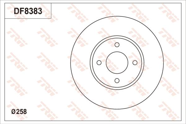 TRW DF8383S - Kočioni disk www.molydon.hr