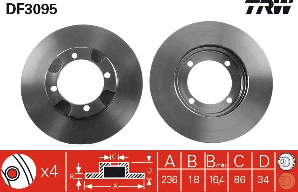 TRW DF3095 - Kočioni disk www.molydon.hr