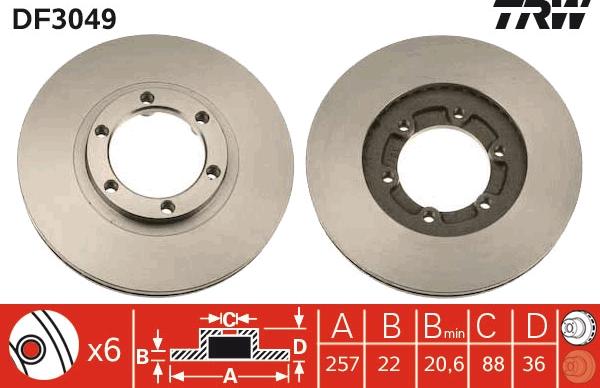 TRW DF3049 - Kočioni disk www.molydon.hr