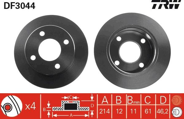 TRW DF3044 - Kočioni disk www.molydon.hr