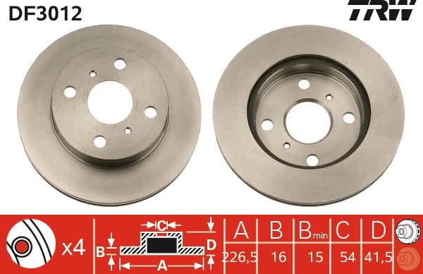 TRW DF3012 - Kočioni disk www.molydon.hr