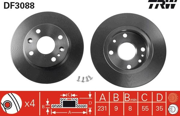 TRW DF3088 - Kočioni disk www.molydon.hr