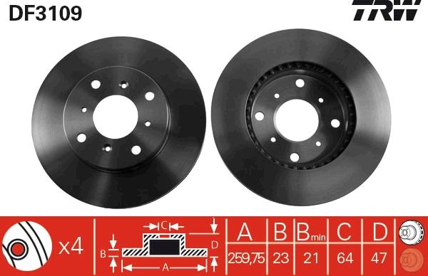 TRW DF3109 - Kočioni disk www.molydon.hr