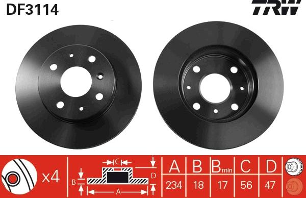 TRW DF3114 - Kočioni disk www.molydon.hr