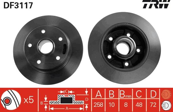 TRW DF3117 - Kočioni disk www.molydon.hr