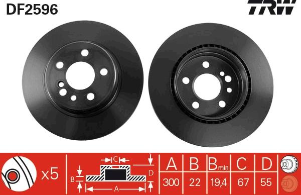 TRW DF2596 - Kočioni disk www.molydon.hr