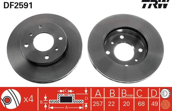 TRW DF2591 - Kočioni disk www.molydon.hr