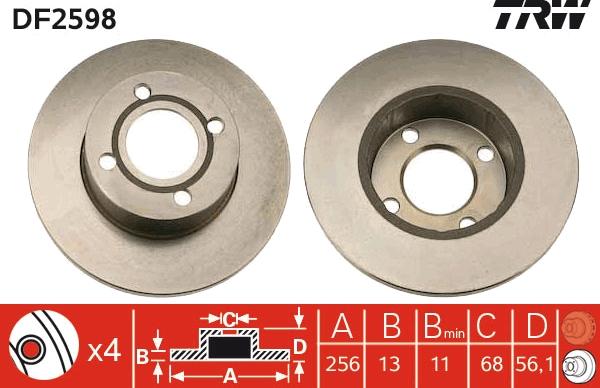 TRW DF2598 - Kočioni disk www.molydon.hr