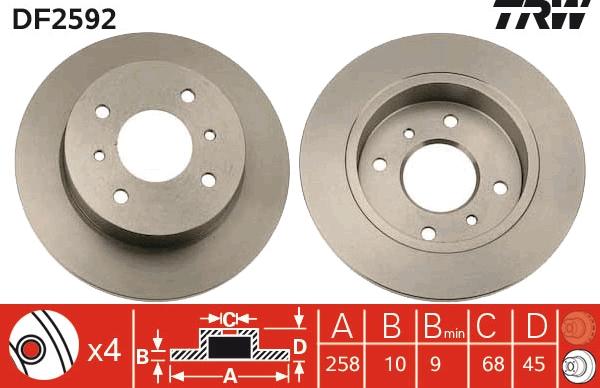 TRW DF2592 - Kočioni disk www.molydon.hr