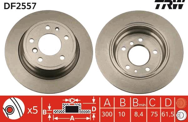 TRW DF2557 - Kočioni disk www.molydon.hr