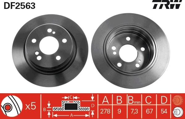 TRW DF2563 - Kočioni disk www.molydon.hr