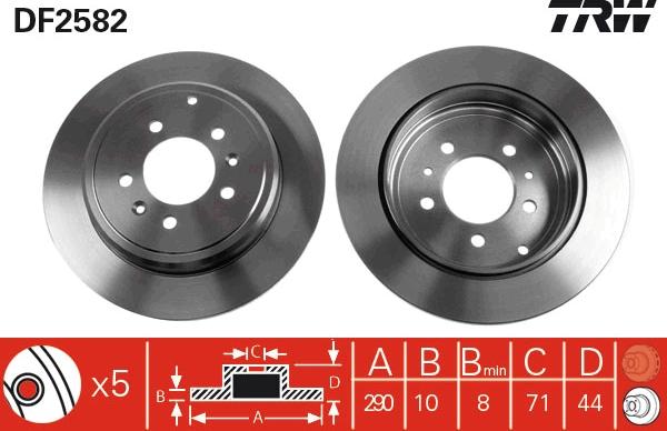 TRW DF2582 - Kočioni disk www.molydon.hr