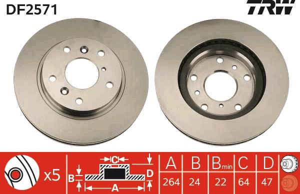 TRW DF2571 - Kočioni disk www.molydon.hr