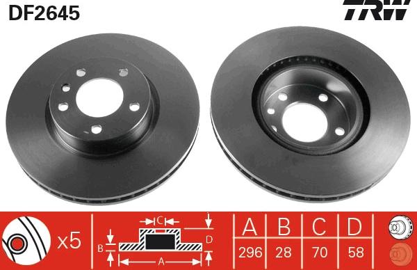 TRW DF2645 - Kočioni disk www.molydon.hr