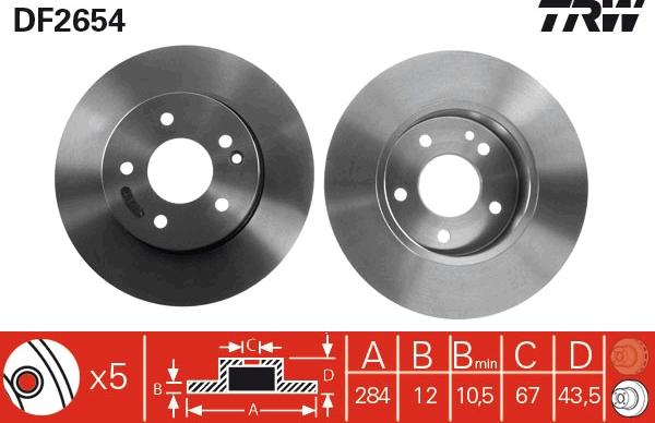 TRW DF2654 - Kočioni disk www.molydon.hr