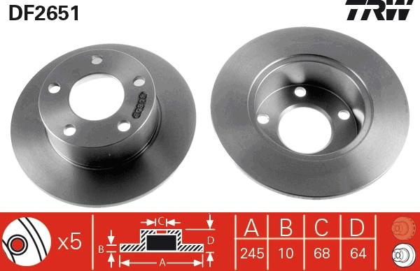 TRW DF2651 - Kočioni disk www.molydon.hr