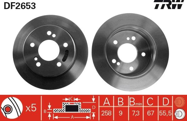 TRW DF2653 - Kočioni disk www.molydon.hr