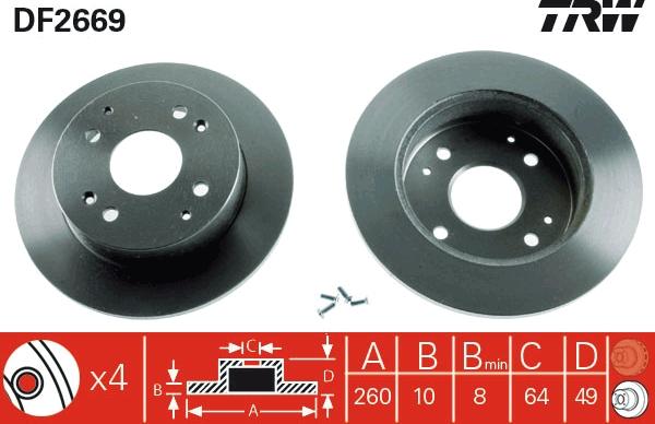 TRW DF2669 - Kočioni disk www.molydon.hr