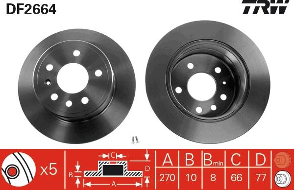 TRW DF2664 - Kočioni disk www.molydon.hr