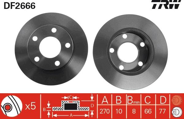 TRW DF2666 - Kočioni disk www.molydon.hr