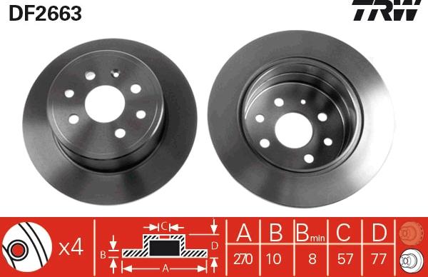 TRW DF2663 - Kočioni disk www.molydon.hr