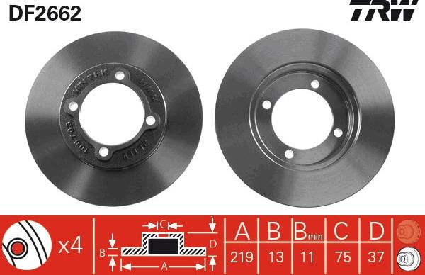 TRW DF2662 - Kočioni disk www.molydon.hr