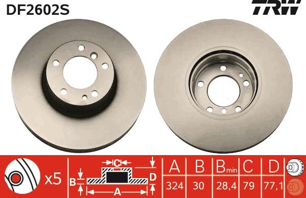 TRW DF2602S - Kočioni disk www.molydon.hr