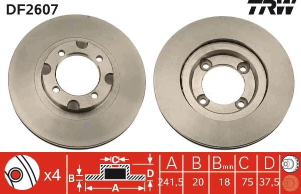 TRW DF2607 - Kočioni disk www.molydon.hr