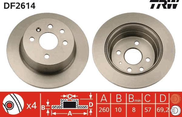 TRW DF2614 - Kočioni disk www.molydon.hr